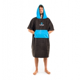 PONCHO BLACK CYAN